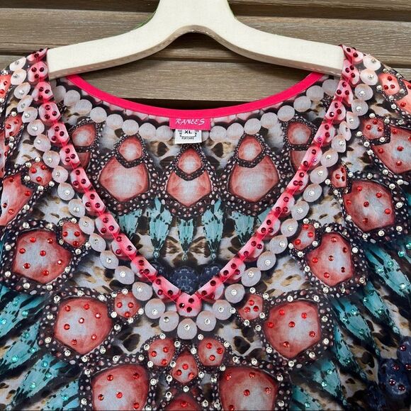 Ranee’s Designer Kaftan size XL NWOT swimwear coverup - Picture 3 of 15